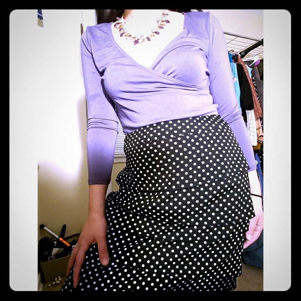 Spring polka dot skirt! Size 6